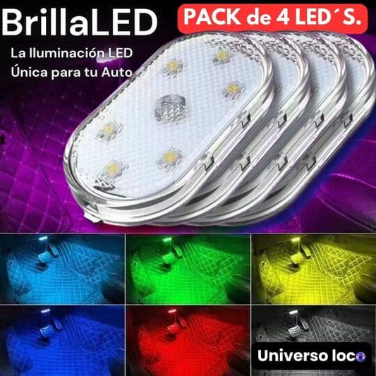 BrillaLED. PACK de 4 LEDs. La Iluminación LED Única para tu Auto